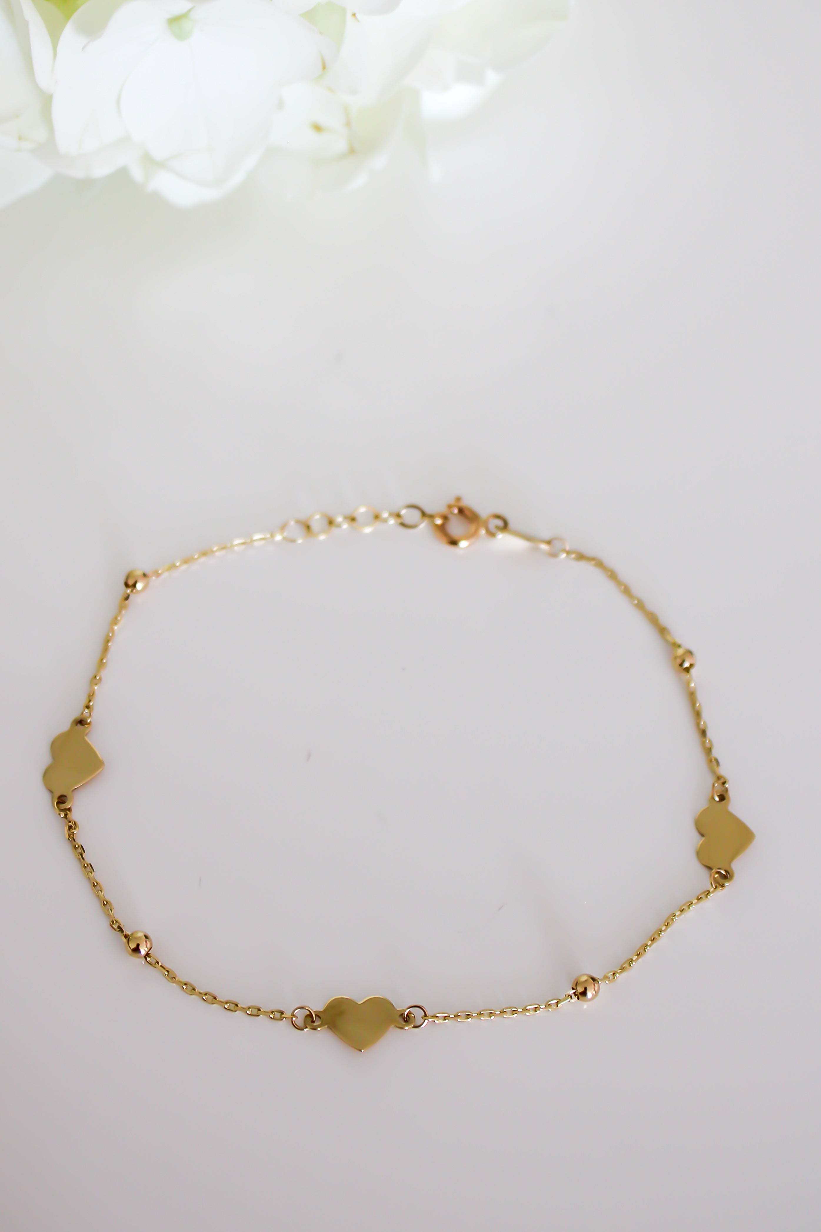 “Beaded Love” Bracelet - 14k Gold