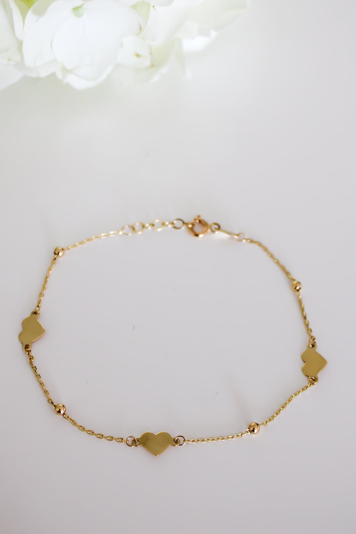 “Beaded Love” Bracelet - 14k Gold