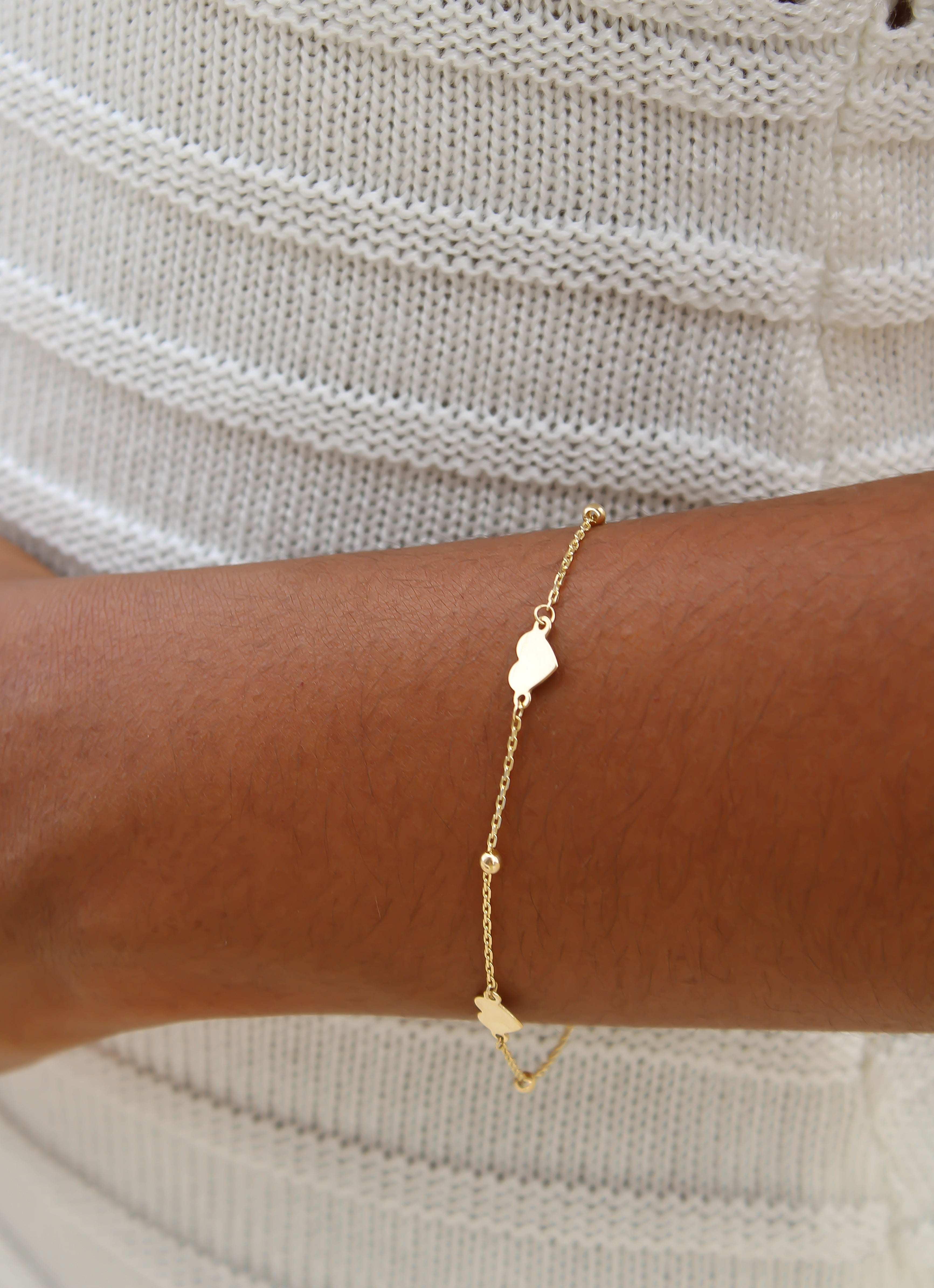 “Beaded Love” Bracelet - 14k Gold