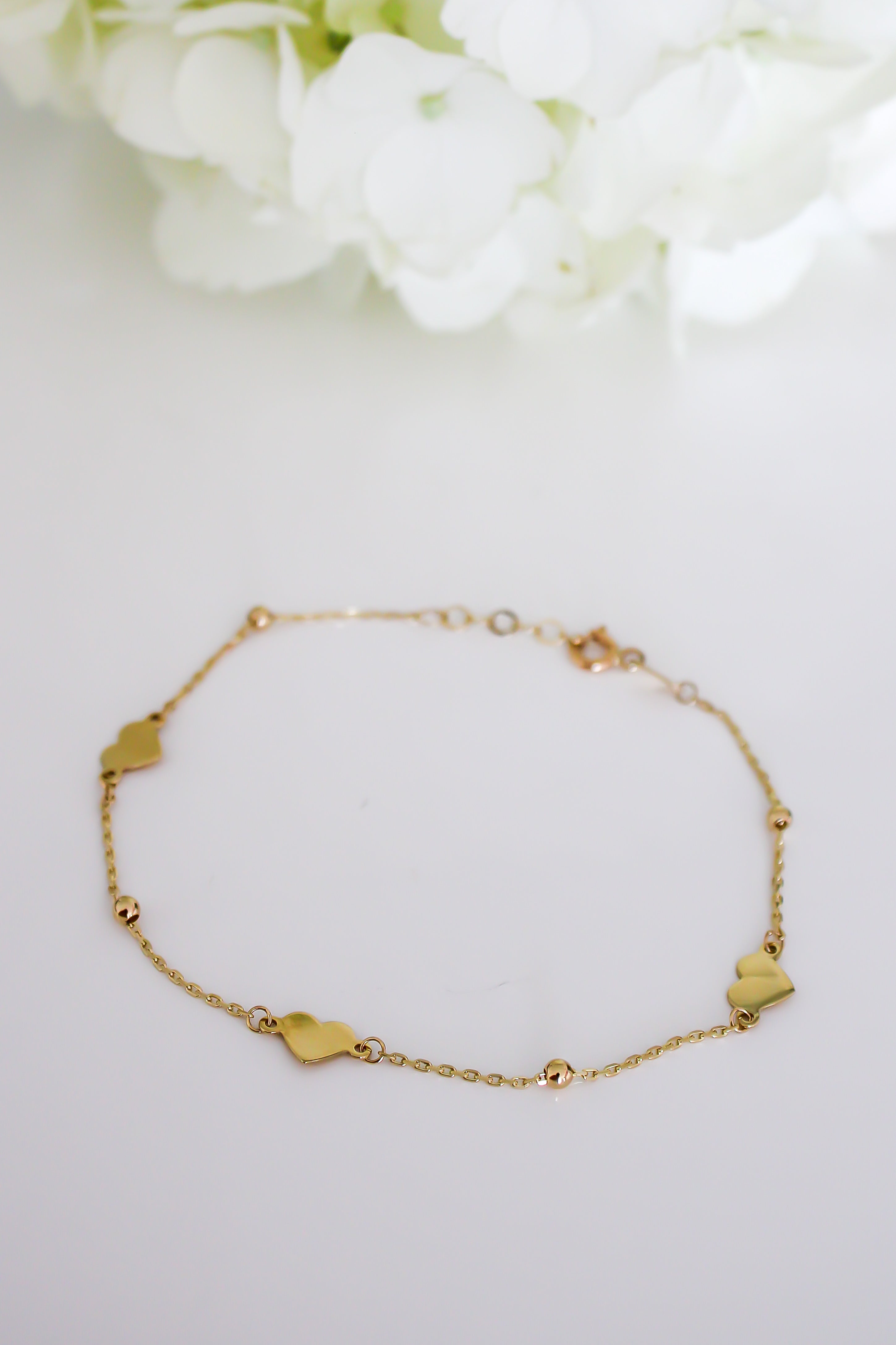 “Beaded Love” Bracelet - 14k Gold