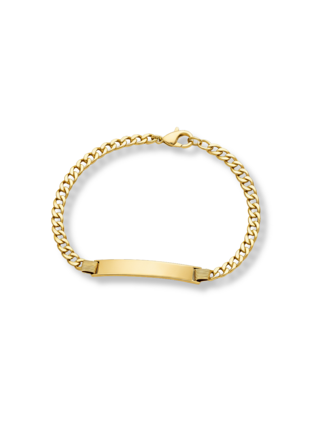 “Name Tag Cuban Bracelet” – 14k Solid Gold