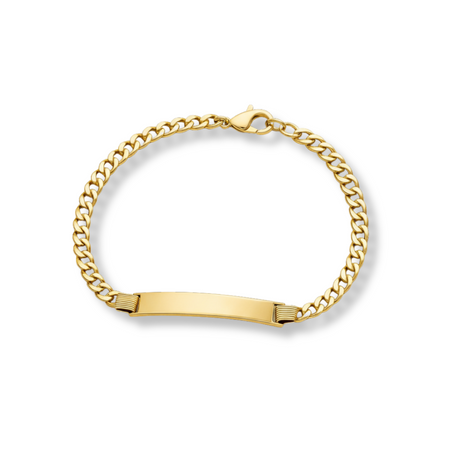 “Name Tag Cuban Bracelet” – 14k Solid Gold