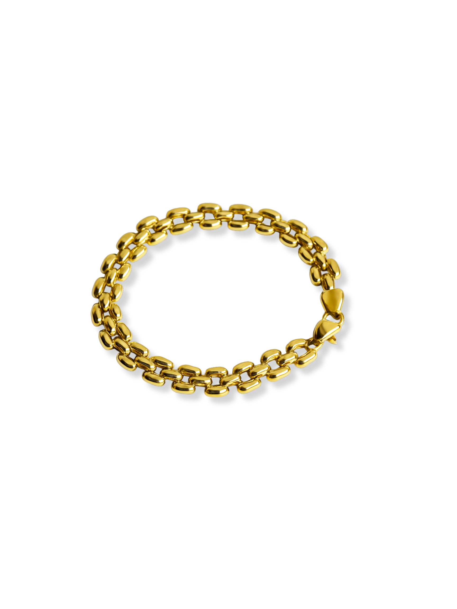 Panther Link” Bracelet – 14k Solid Gold