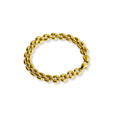 Panther Link” Bracelet – 14k Solid Gold