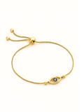 “Golden Evil Eye” Bracelet – 10k Solid Gold
