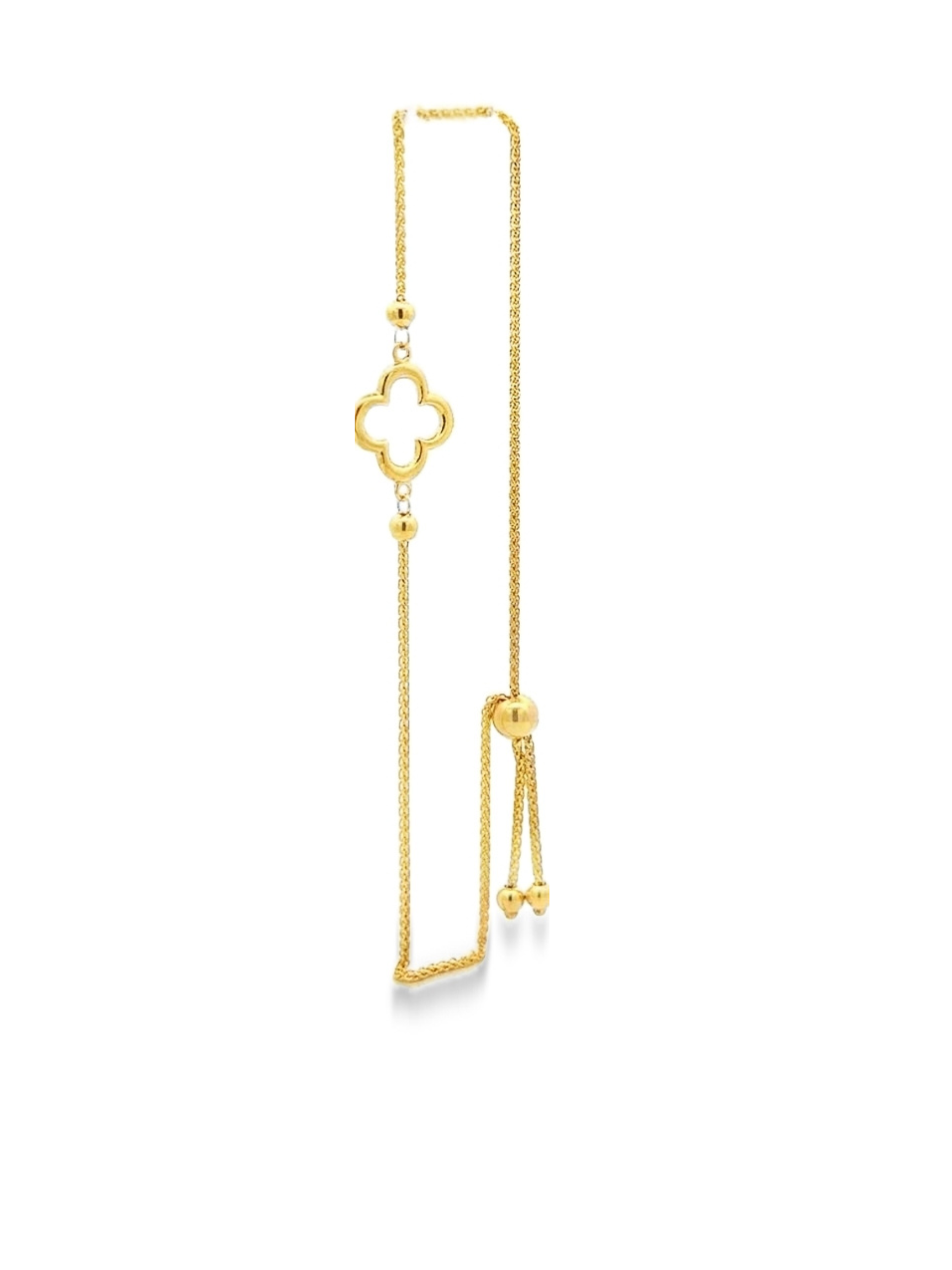 “Everyday Clover” Bracelet – 14k Solid Gold