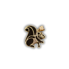 “Forest Friend” Squirrel Charm – 14k Solid Gold