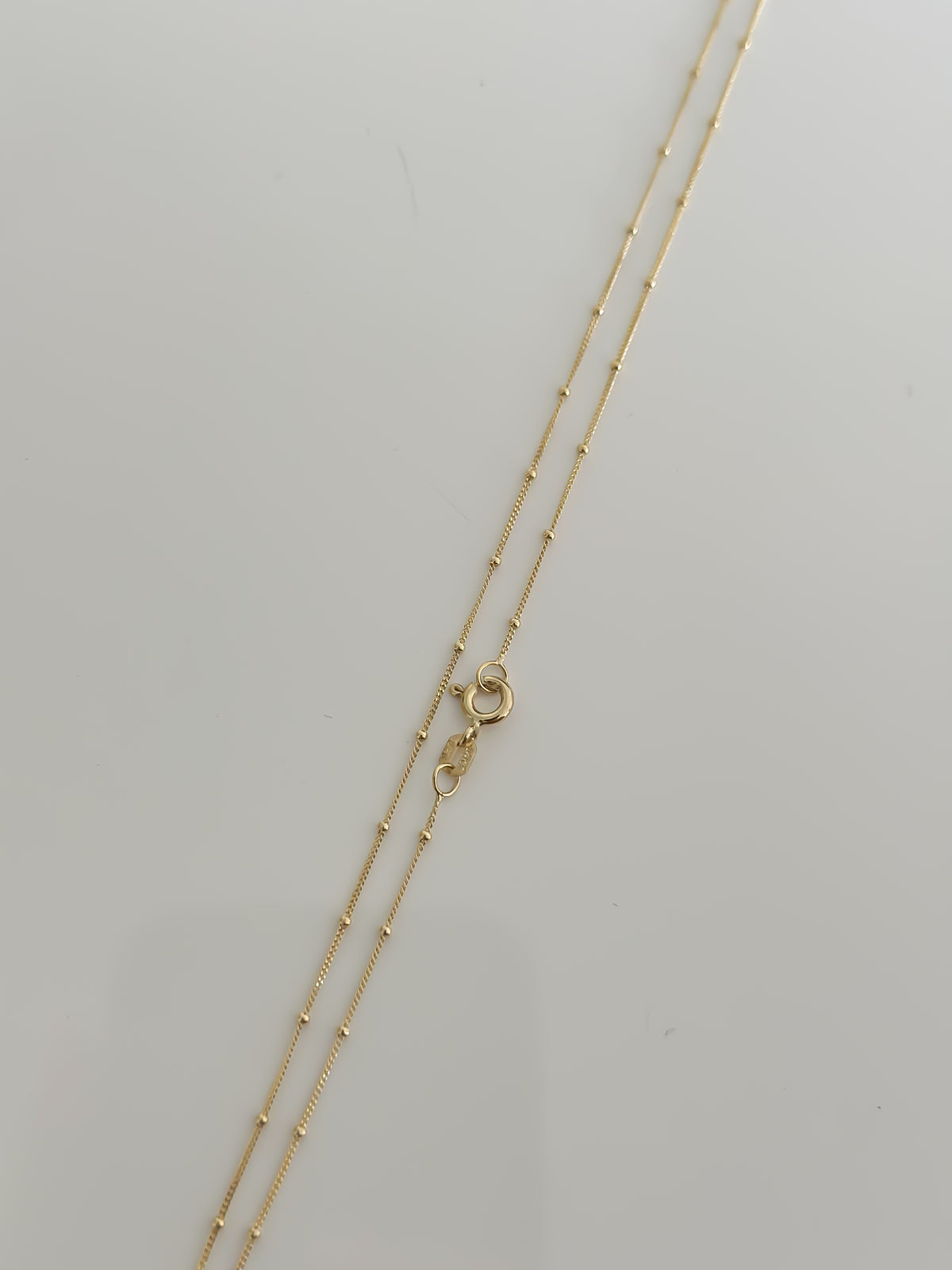 “Beaded Cuban” Chain – 14k Solid Gold