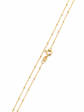 “Beaded Cuban” Chain – 14k Solid Gold