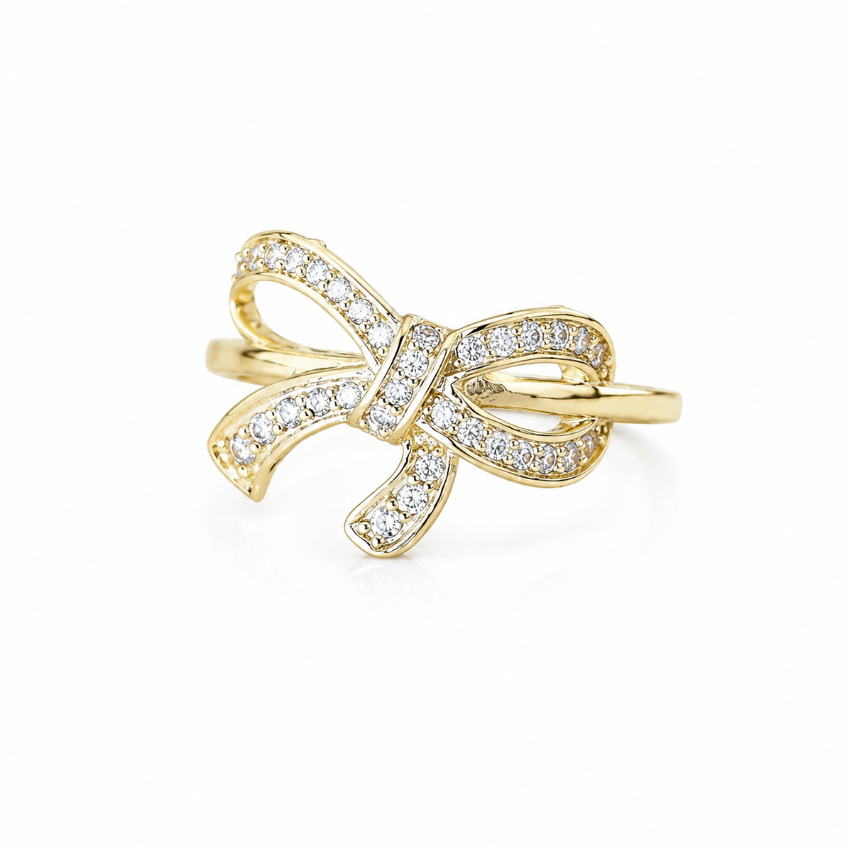 "Ribbon Bow" Ring - 10k Solid Yellow Gold