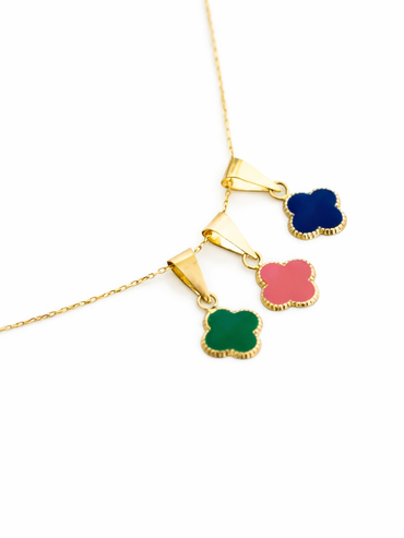 “Lucky Clover” Pendant – 14k Solid Gold