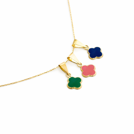 “Lucky Clover” Pendant – 14k Solid Gold