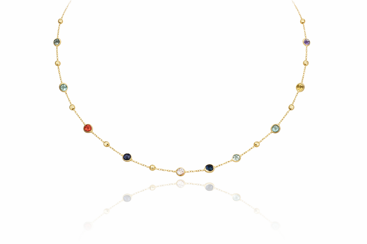 "Confetti Spark" Necklace - 14k Gold