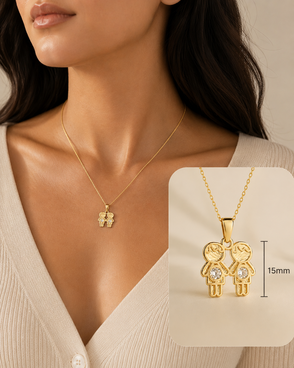 "Loved One” Pendant- 14k Solid Gold