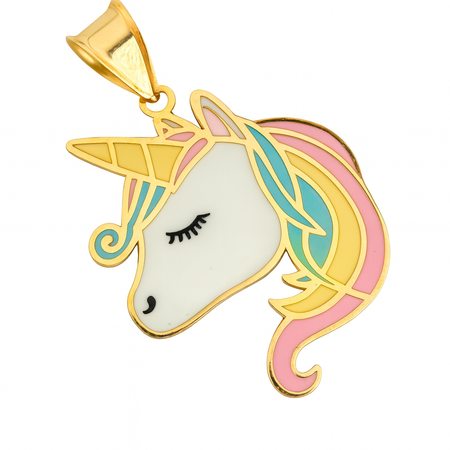 “Dreamy Unicorn” Pendant – 14k Solid Gold