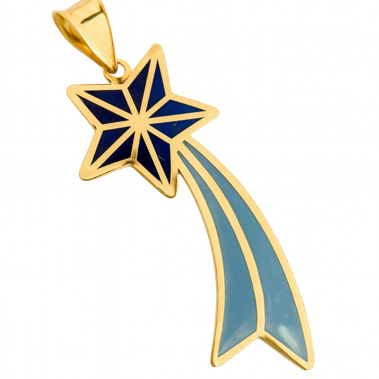 “Shooting Star” Charm – 14k Solid Gold