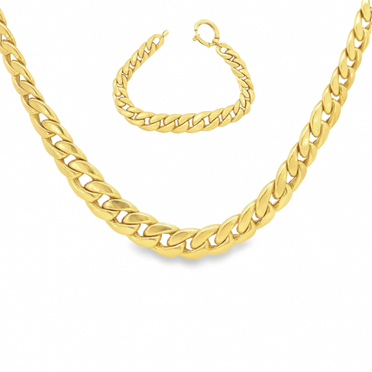 “Miami Cuban Luxe” Set - 14k Gold