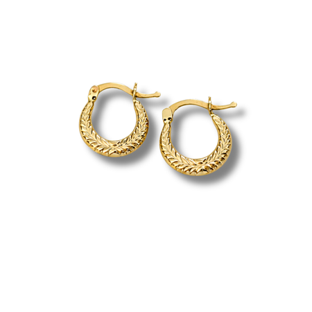 “Mini Braided Hoops” – 10k or 14k Solid Gold