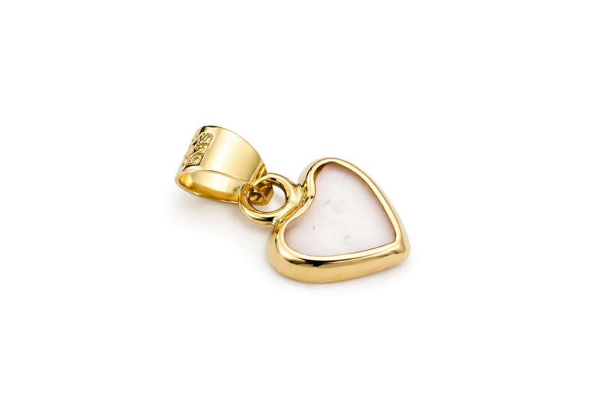 “Pearl Heart” Pendant – 14k Solid Gold