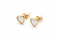 “Pearl Heart” Earrings – 14k Solid Gold