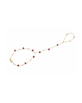 “Scarlet Bead Hand Chain” – 14k Solid Gold