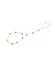 “Scarlet Bead Hand Chain” – 14k Solid Gold