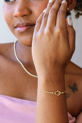 “Lucky Hamsa” Bracelet – 10k Solid Gold