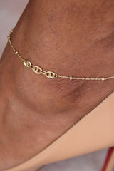 “Mariner Anklet” – 10k Solid Gold