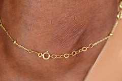 “Mariner Anklet” – 10k Solid Gold