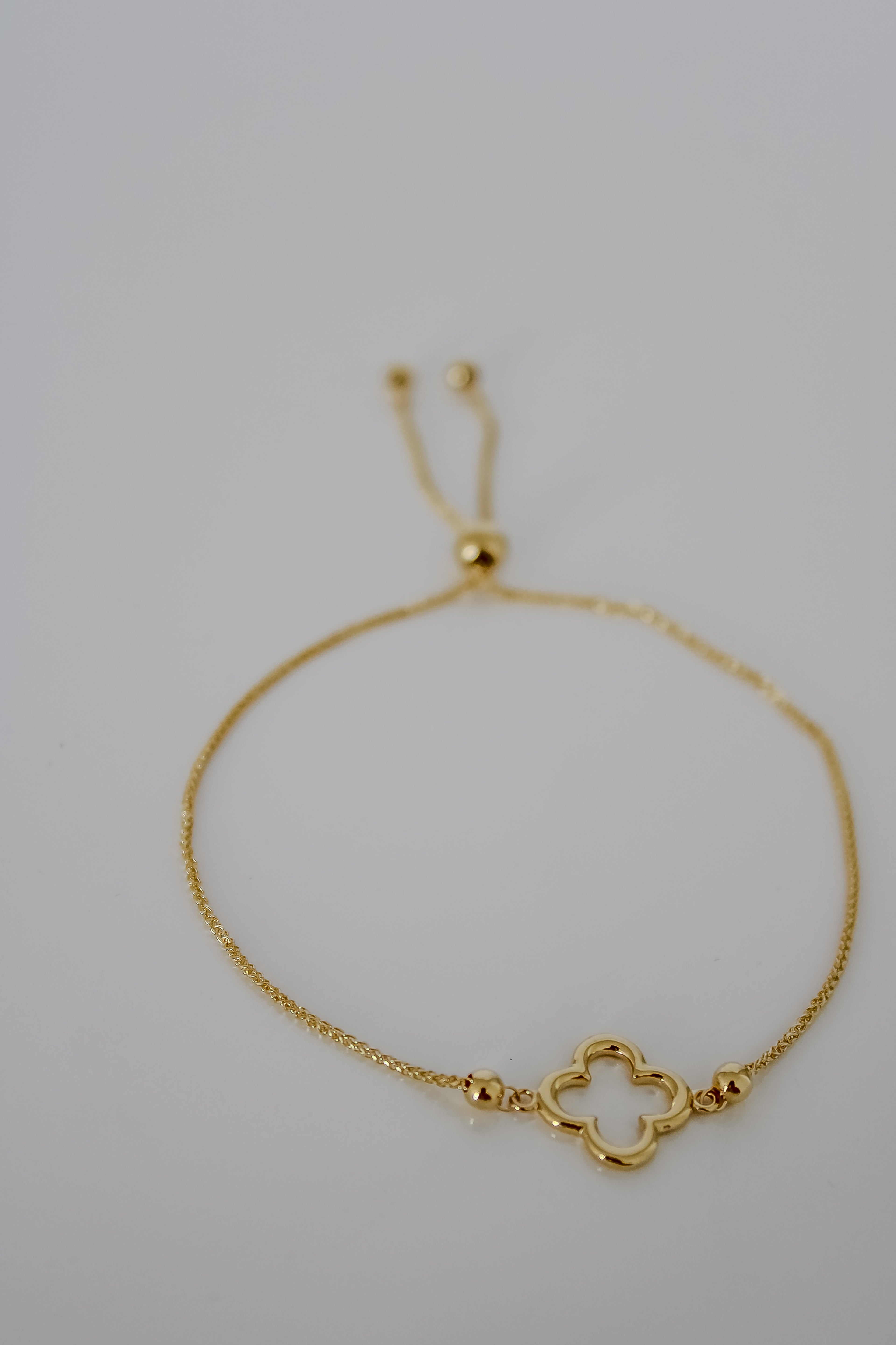 “Everyday Clover” Bracelet – 14k Solid Gold