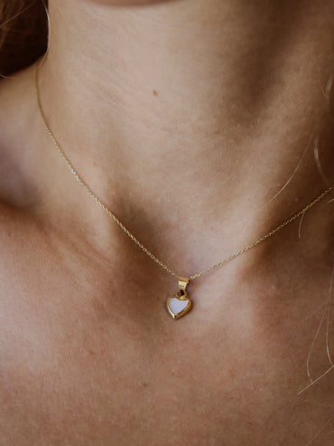 “Pearl Heart” Pendant – 14k Solid Gold