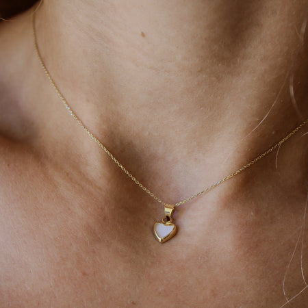 “Pearl Heart” Pendant – 14k Solid Gold