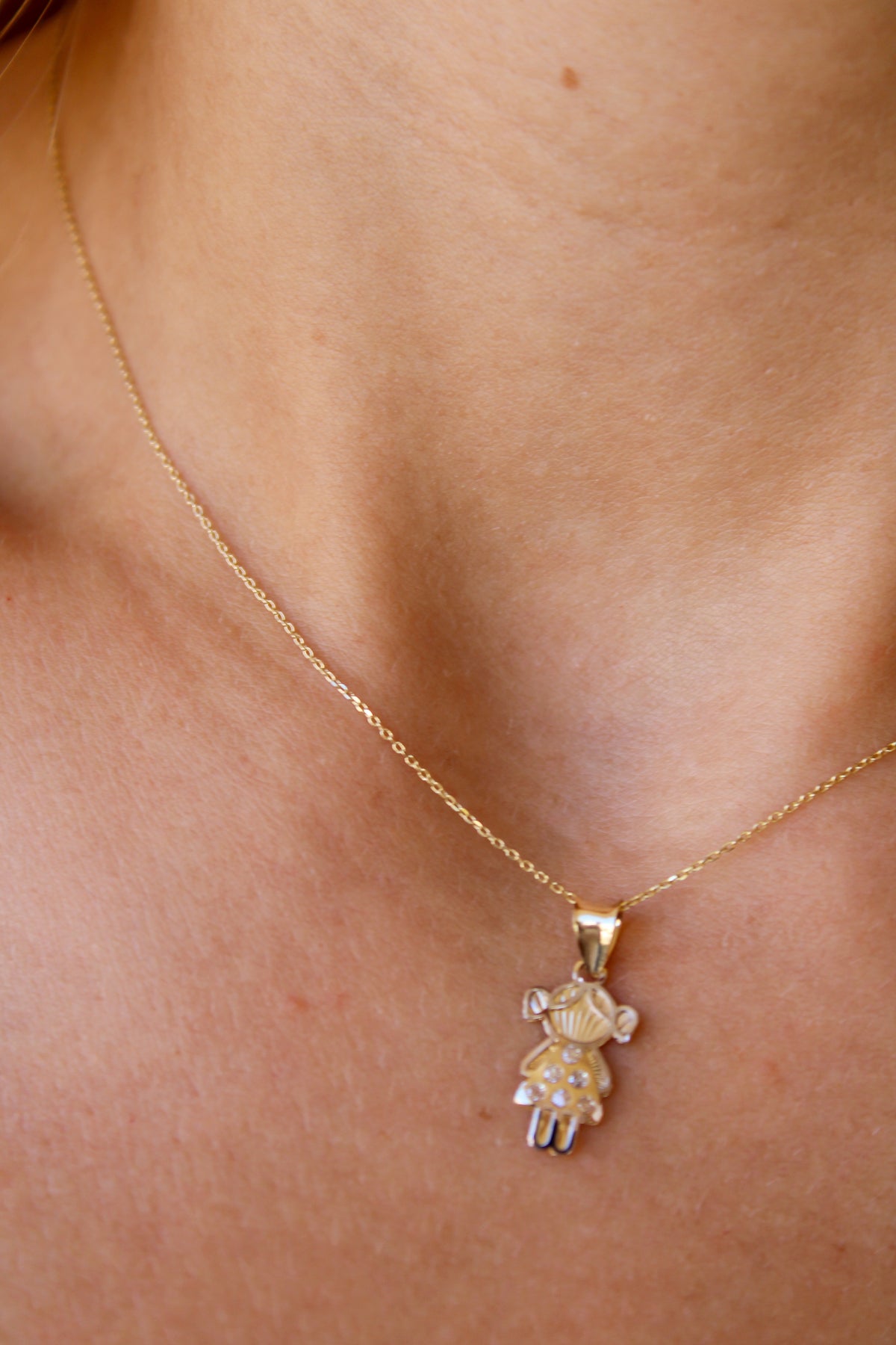 "Loved One” Pendant- 14k Solid Gold