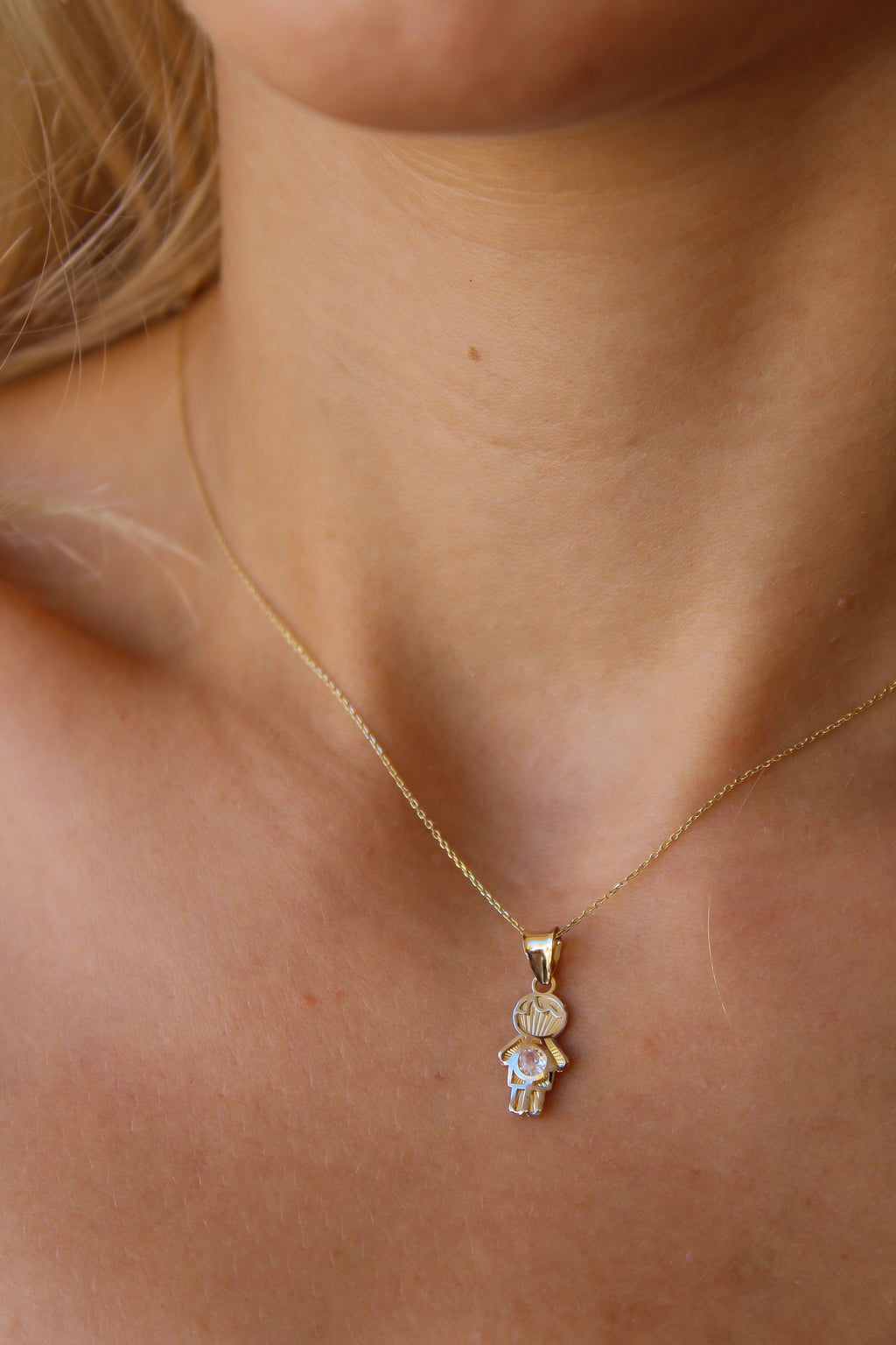 "Loved One” Pendant- 14k Solid Gold