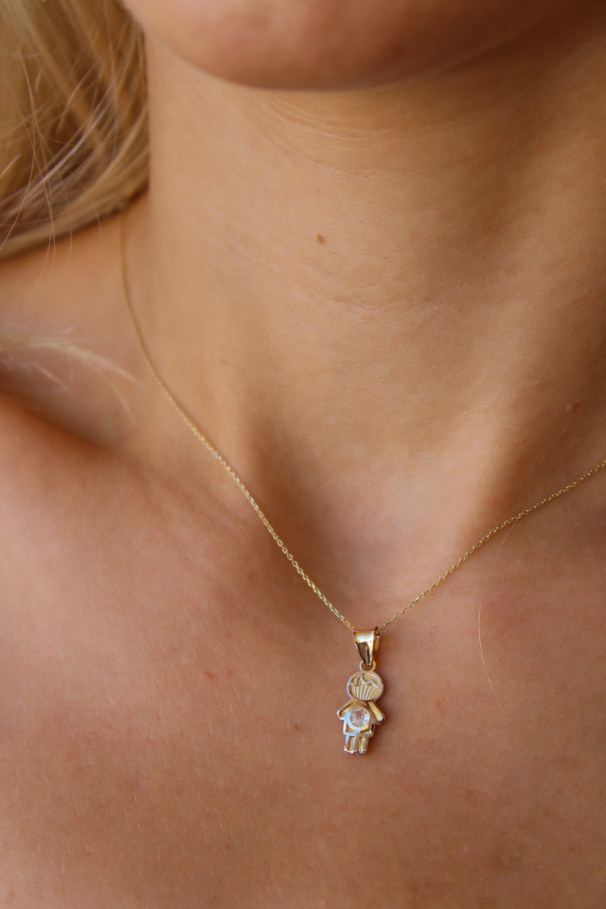 "Loved One” Pendant- 14k Solid Gold