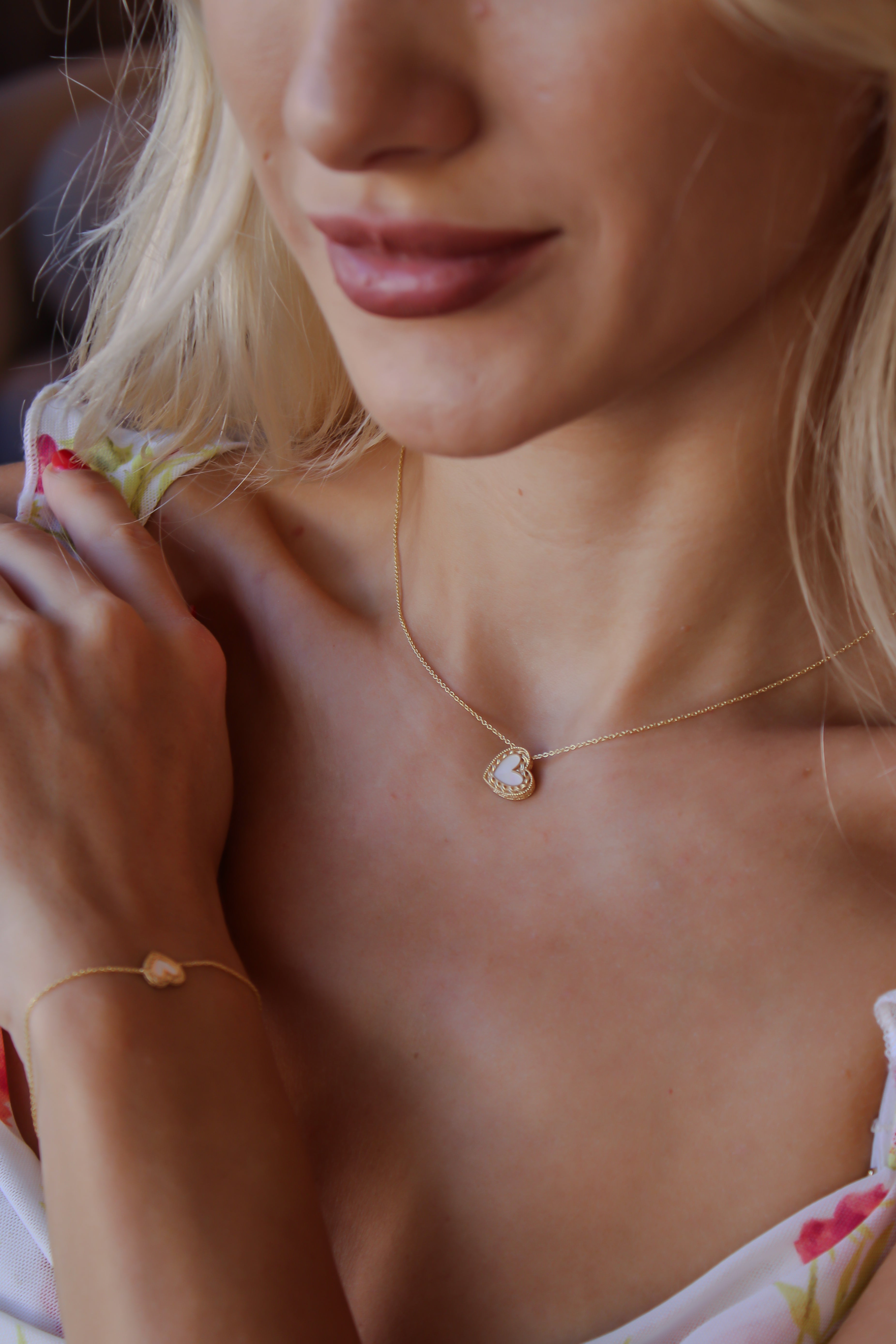 “Pearl Heart” Necklace – 14k Solid Gold