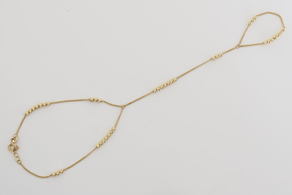 “Dainty Hand Chain” – 14k Solid Gold