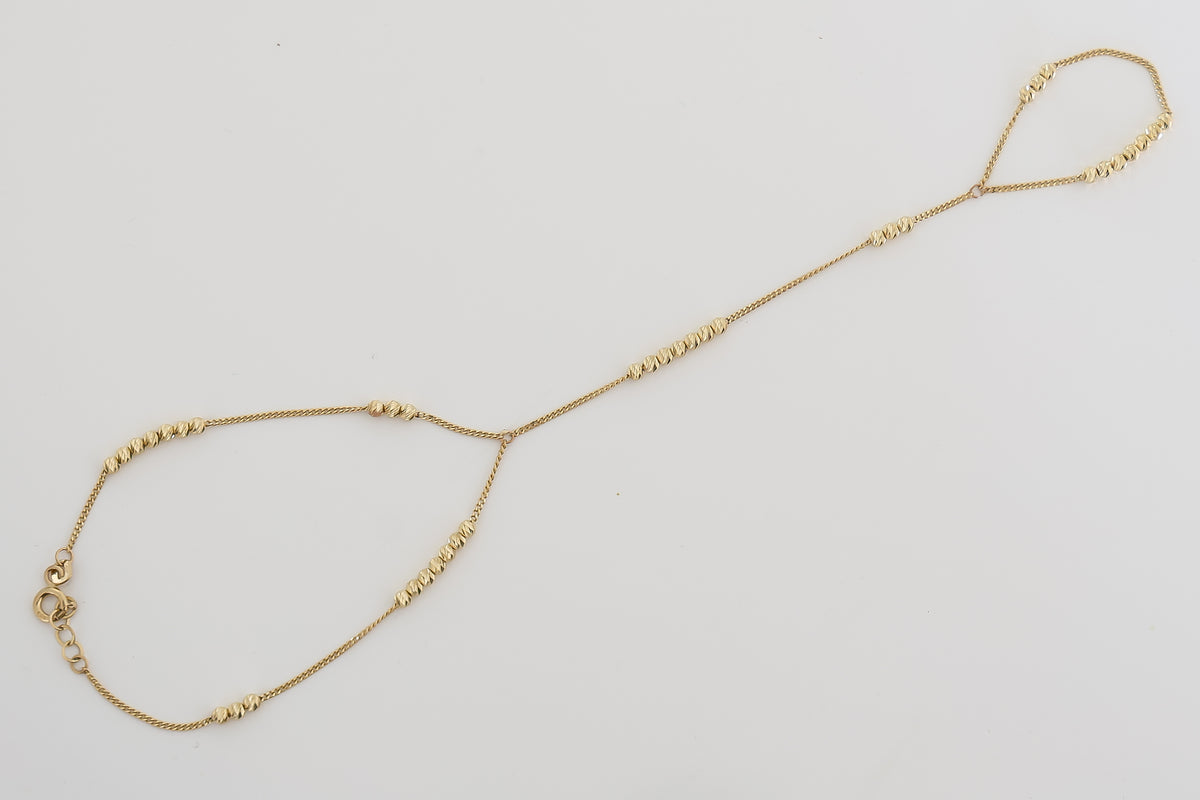 “Dainty Hand Chain” – 14k Solid Gold