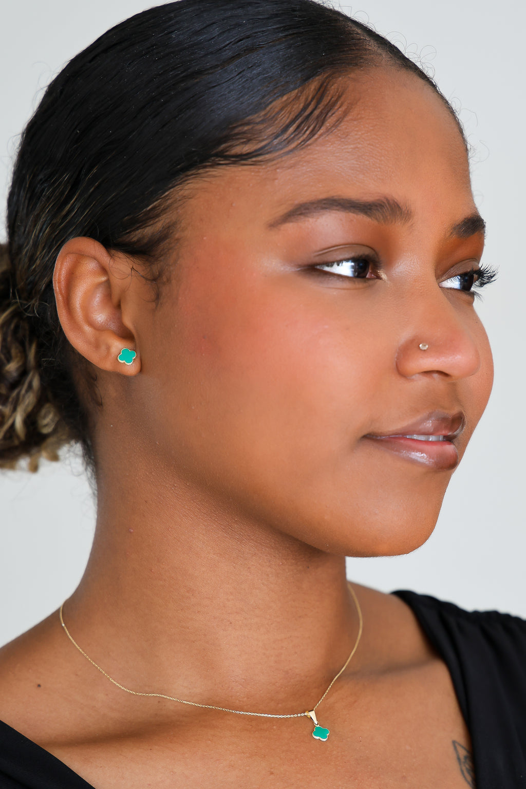 “Lucky Clover” Pendant – 14k Solid Gold