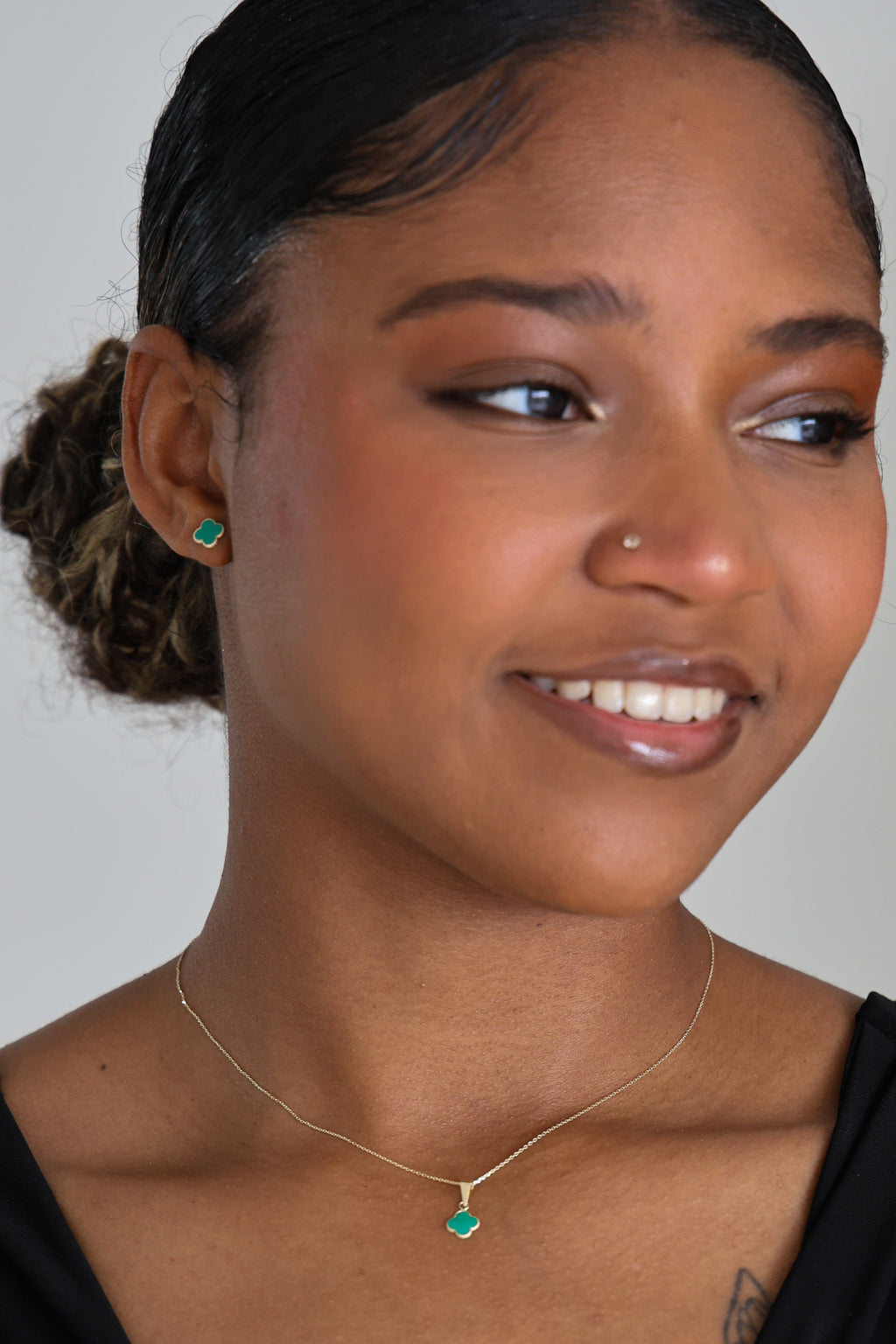 “Lucky Clover” Earrings – 14k Solid Gold