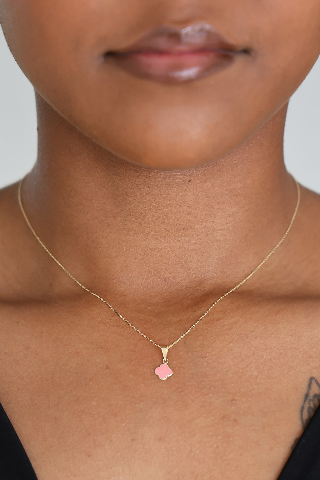 “Lucky Clover” Pendant – 14k Solid Gold