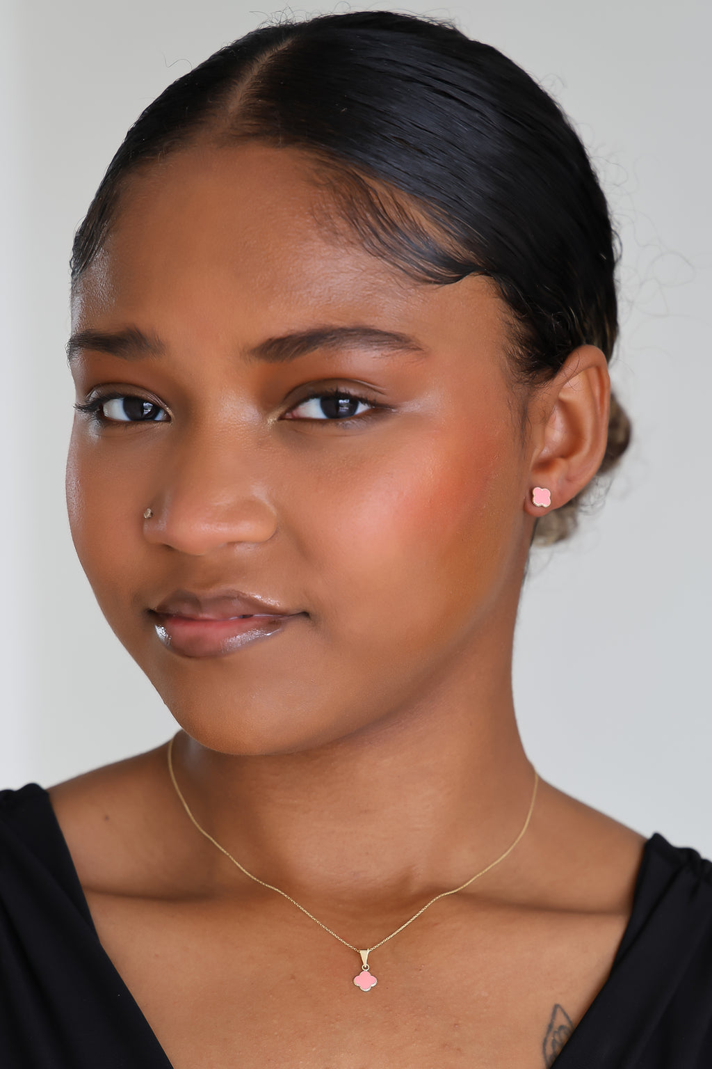 “Lucky Clover” Pendant – 14k Solid Gold