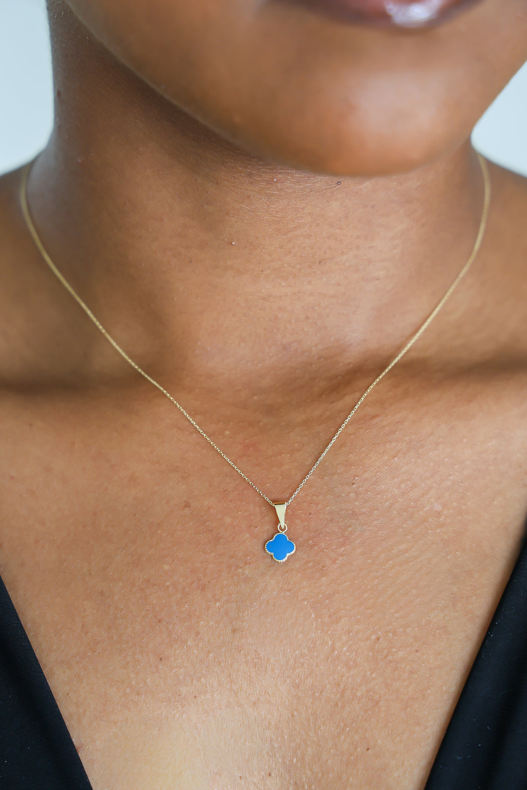 “Lucky Clover” Pendant – 14k Solid Gold