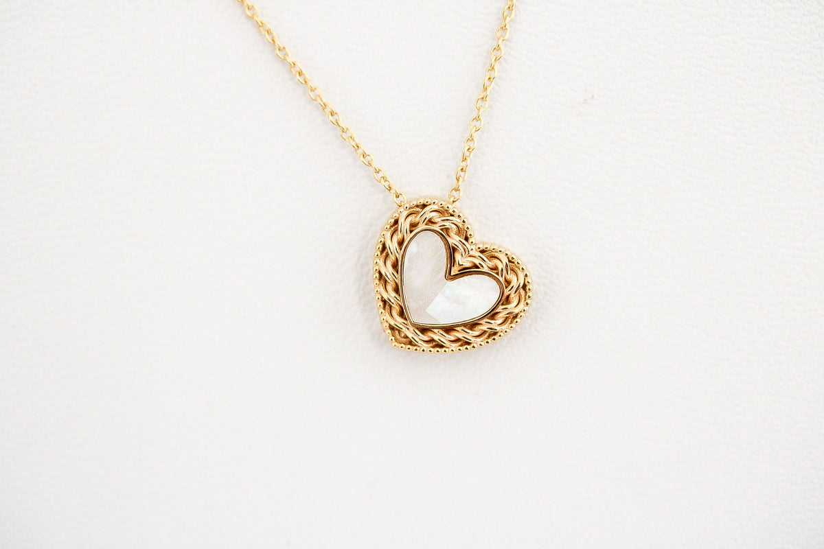 “Pearl Heart” Necklace – 14k Solid Gold