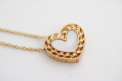 “Pearl Heart” Necklace – 14k Solid Gold