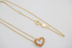 “Pearl Heart” Necklace – 14k Solid Gold