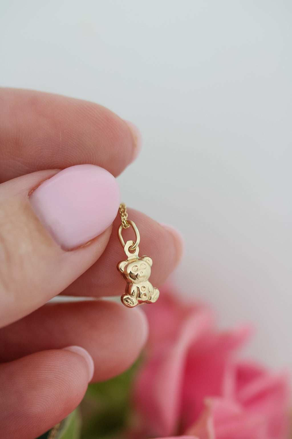 Mini Bear Pendant-14k Solid gold
