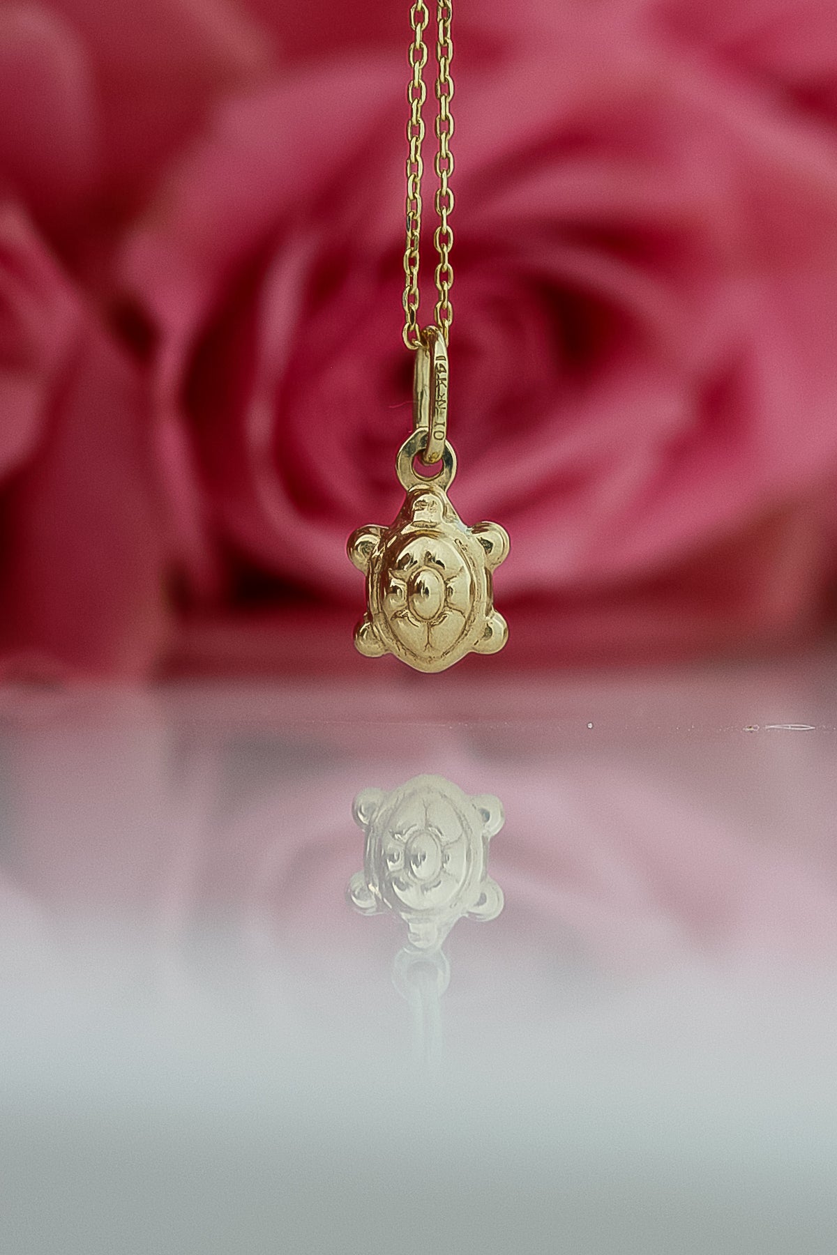 Mini Turtle Pendant-14k Solid gold
