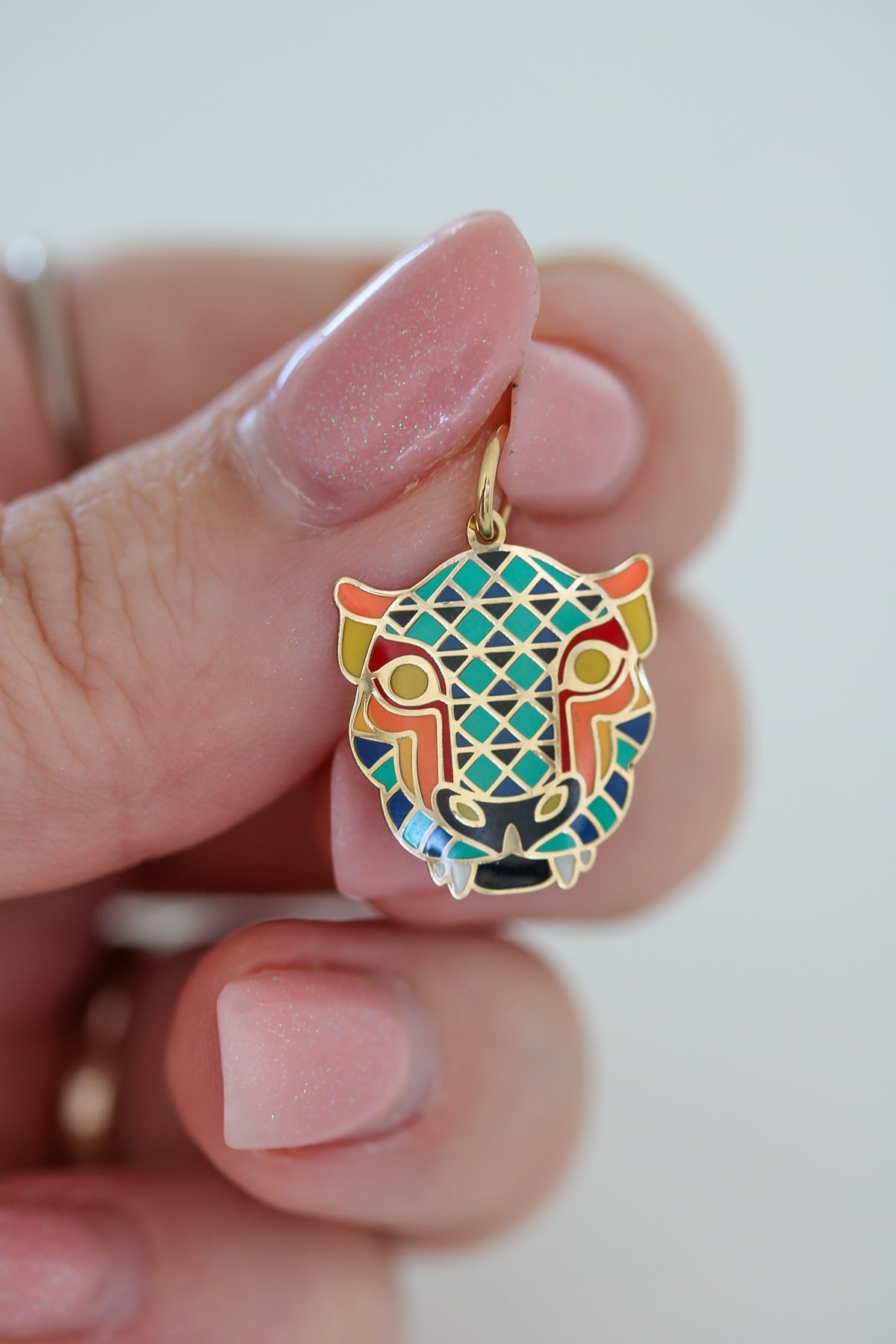 “Wild Tiger” Pendant – 14k Solid Gold