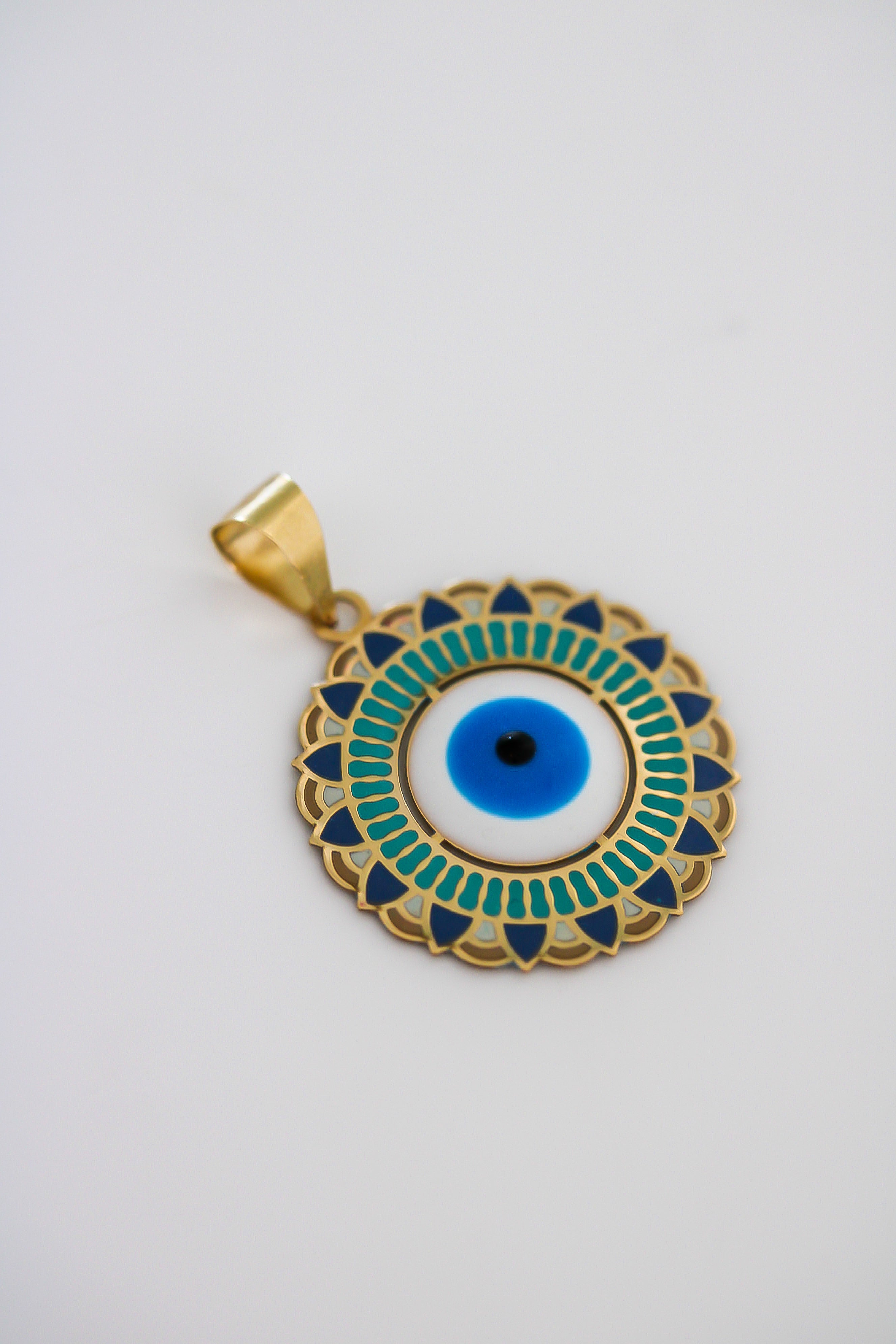 “Protective Eye” Pendant – 14k Solid Gold